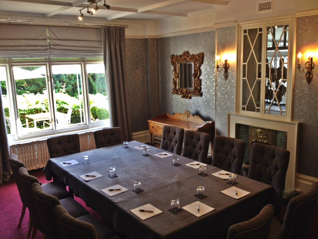 Elegant meeting room at Rowhill Grange Hotel, perfect for executive gatherings and events.