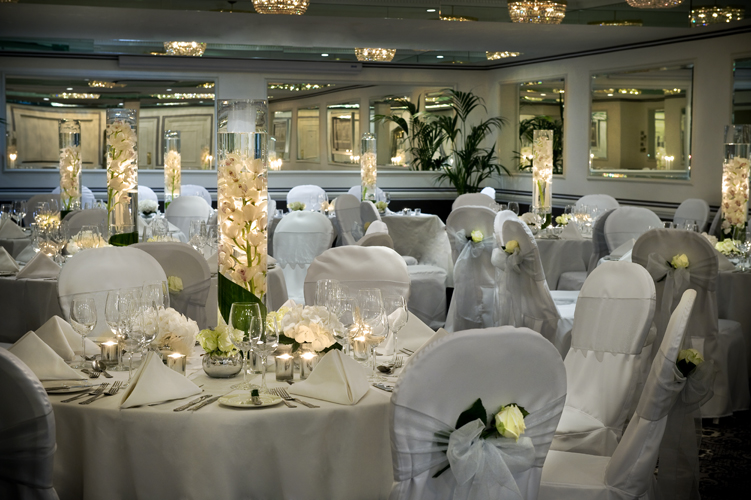 Elegant banquet hall in Great Russell Suite, ideal for weddings and corporate events.
