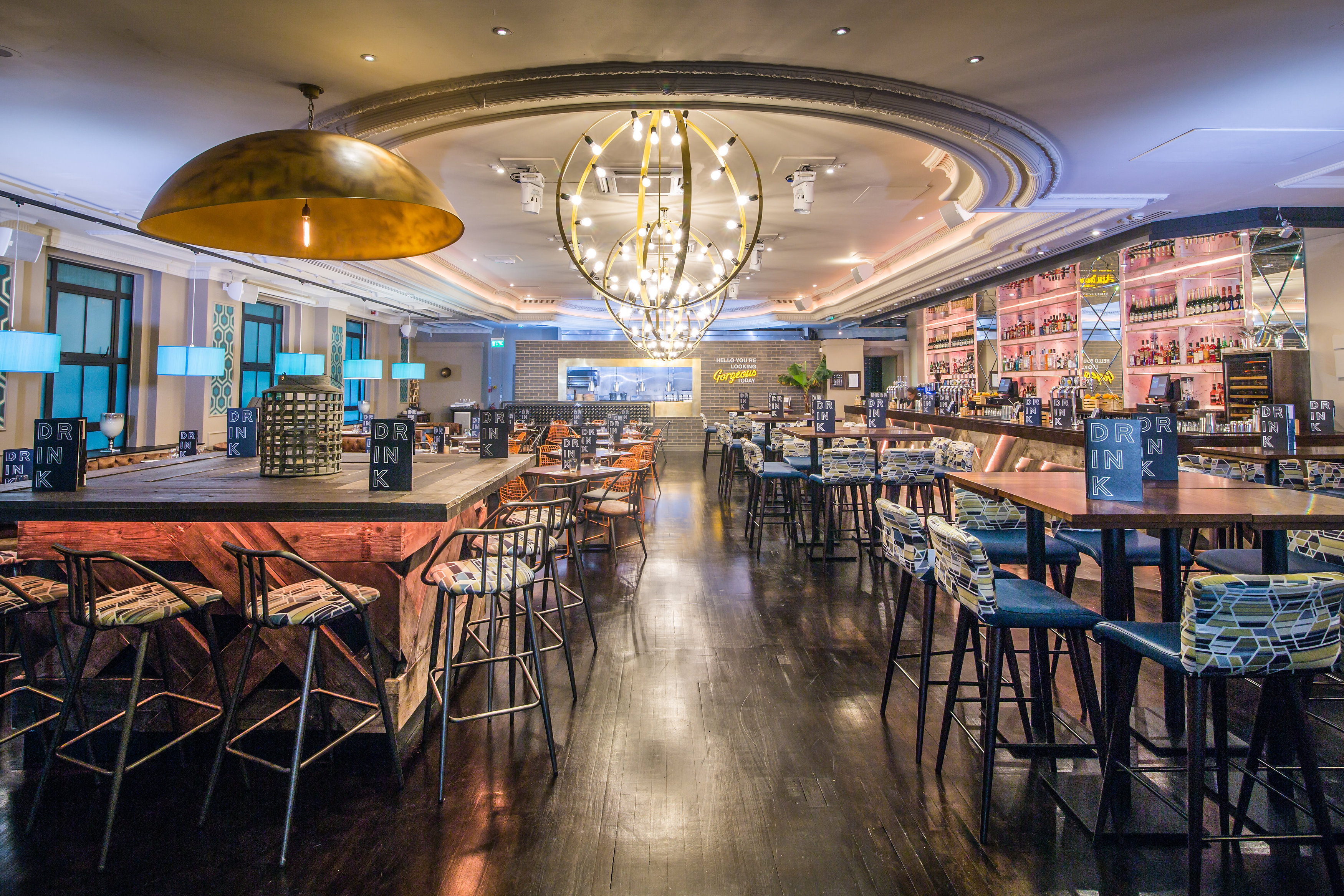 Stylish modern event space in Sway, ideal for networking and receptions with elegant decor.