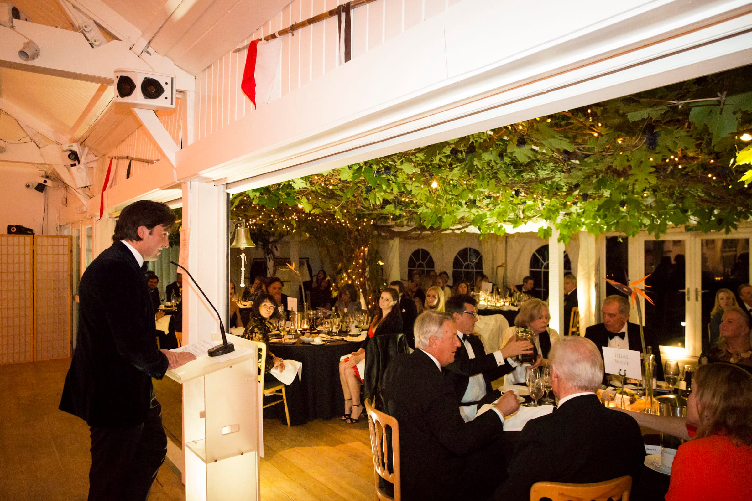 Elegant dining area at Ham Polo Club for corporate events and networking.