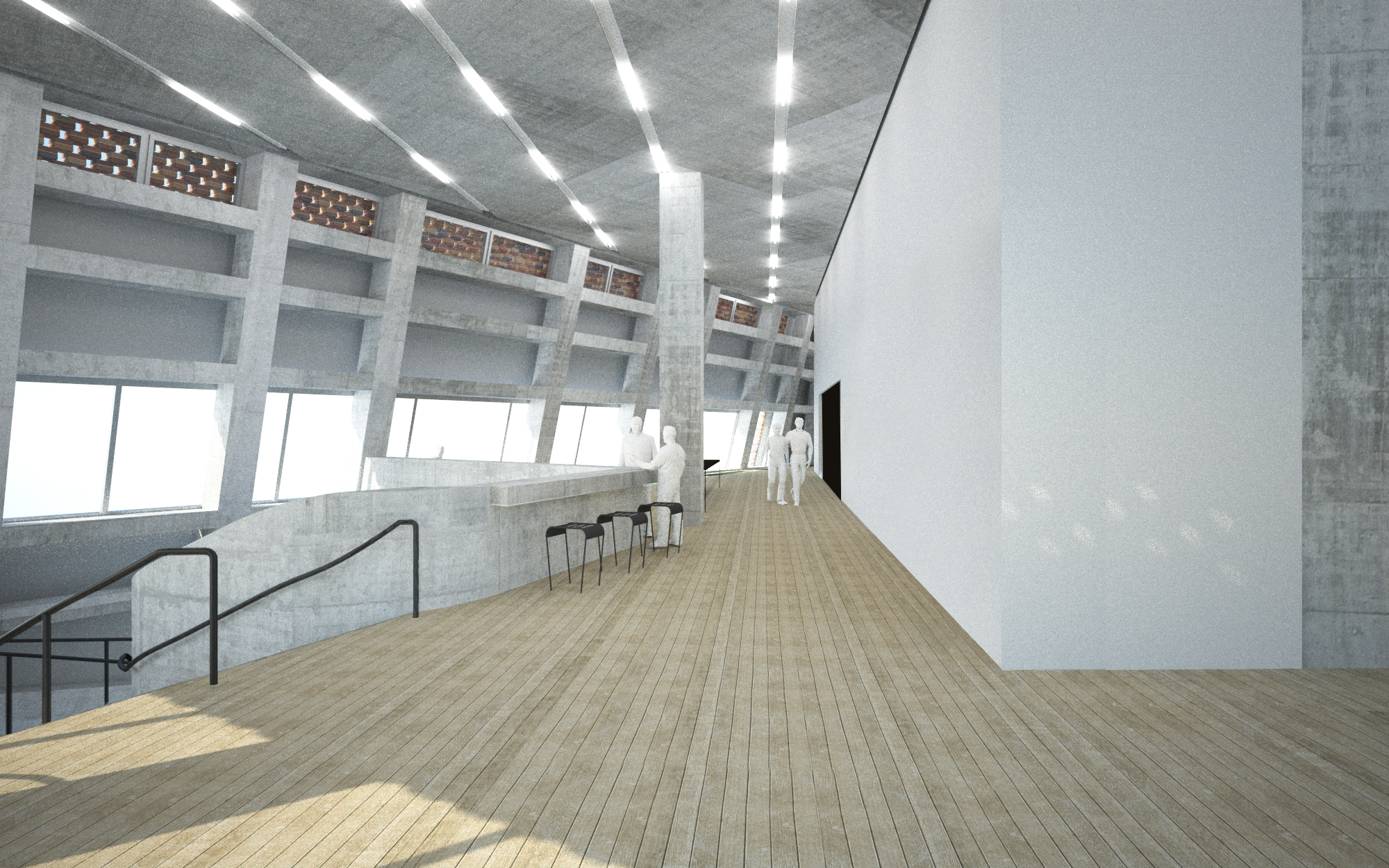 Blavatnik Building concourse at Tate Modern, spacious venue with large windows for events.