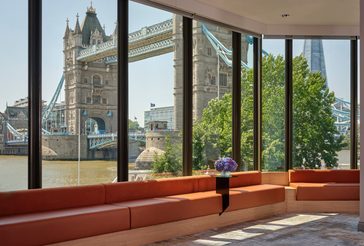 Tower Suite breakout space with Tower Bridge view for corporate incentive events.
