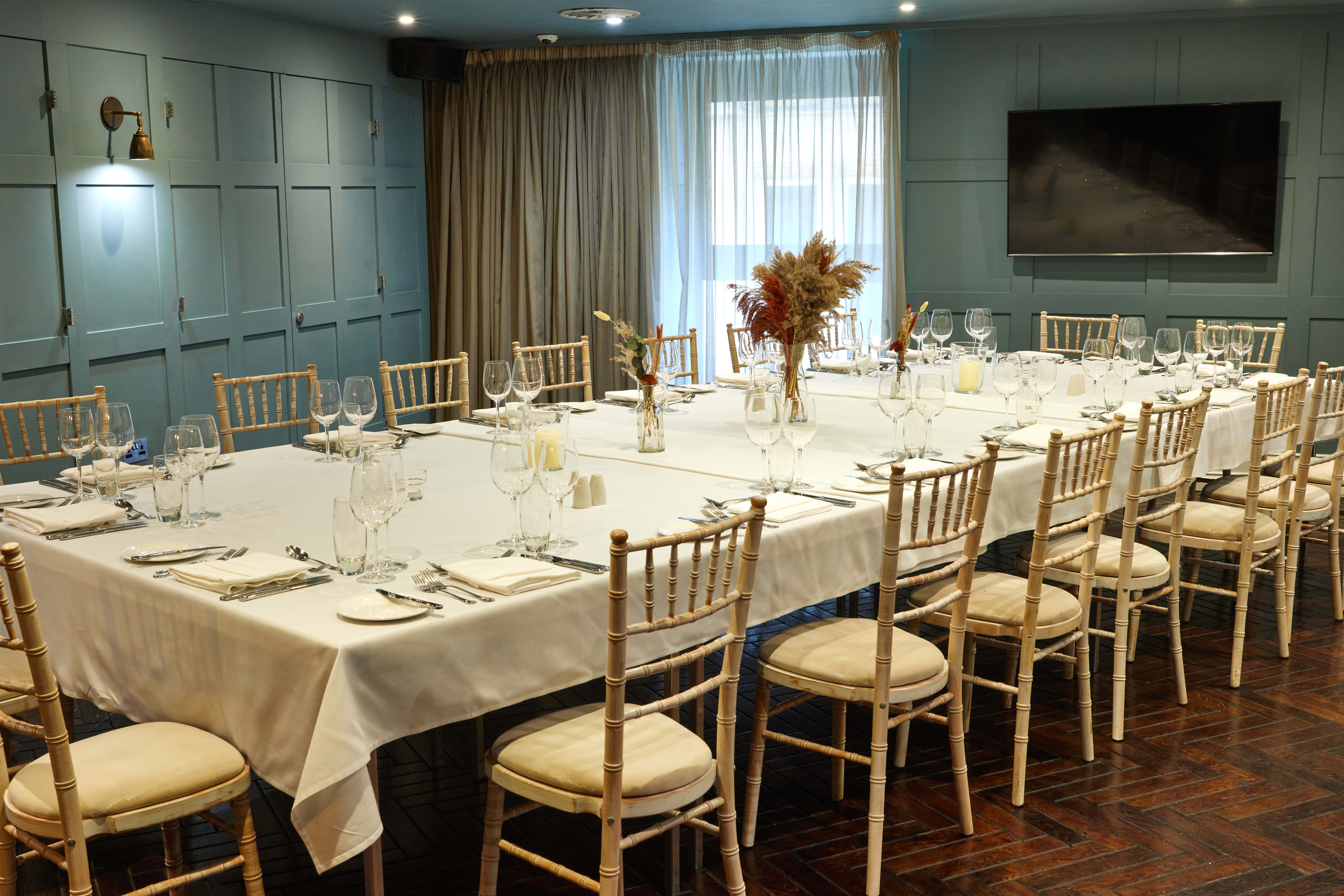 Elegant meeting room at King Street Townhouse, perfect for networking events and presentations.