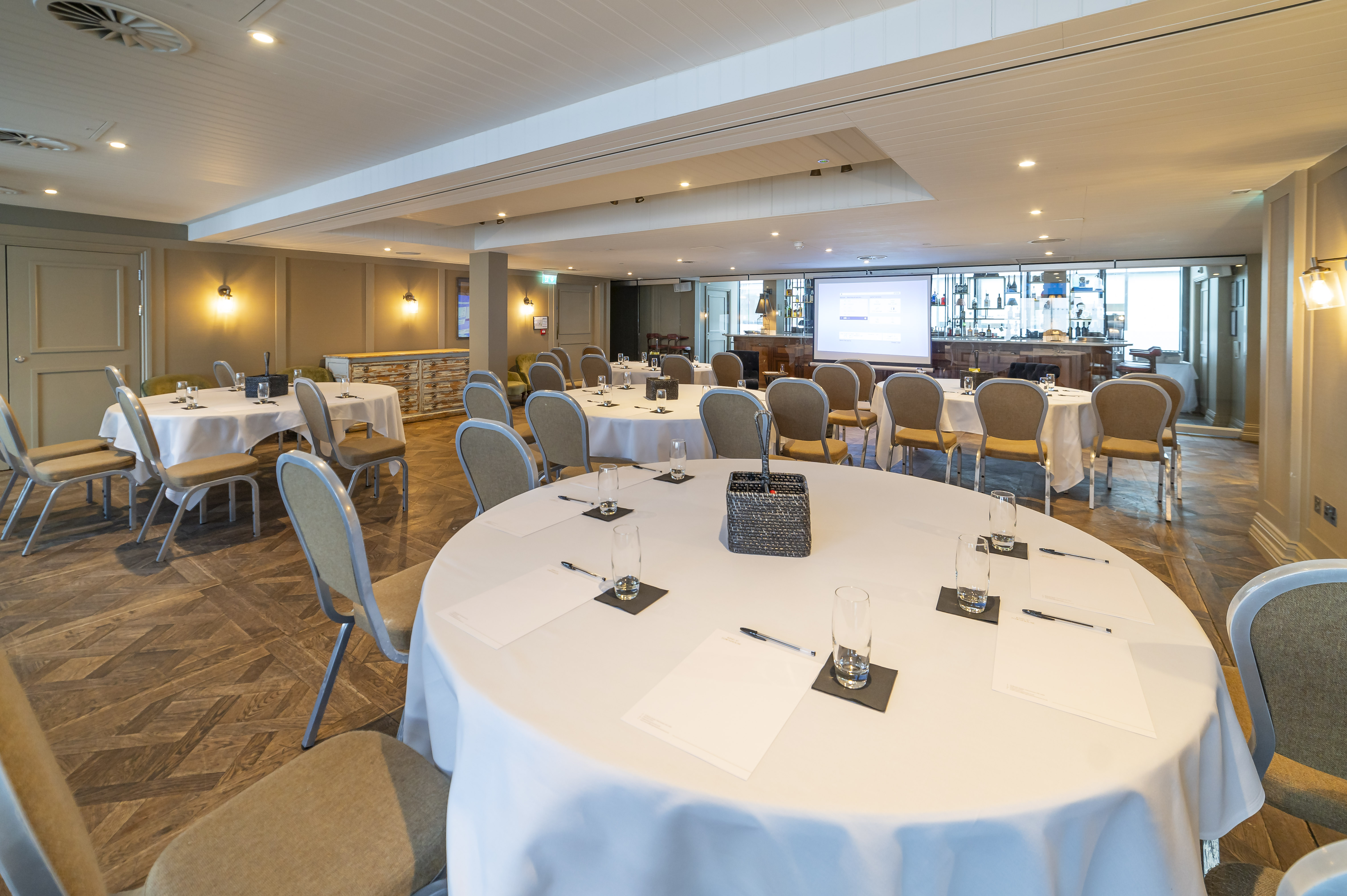 South Terrace Lounge at King Street Townhouse, elegant meeting space for corporate events.