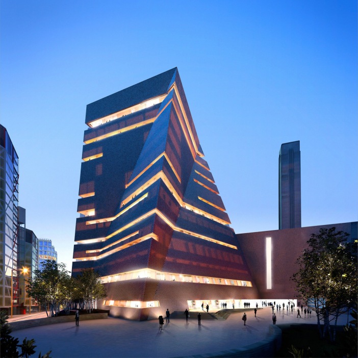 Tate Modern Restaurant: striking angular design for innovative events in urban setting.