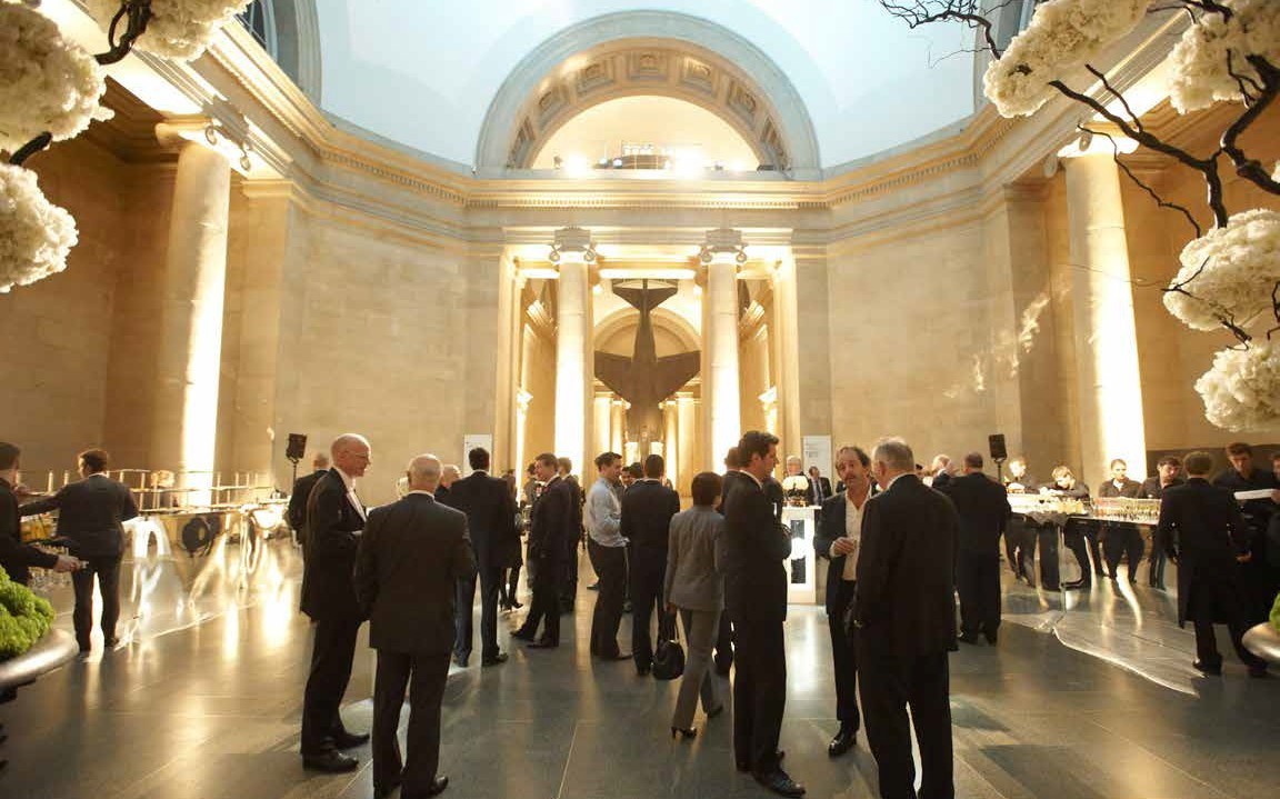 Sackler Octagon at Tate Britain, elegant event space with floral decor for networking events.