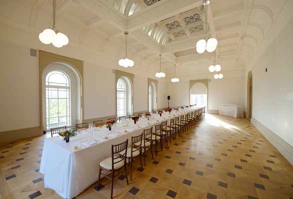 Elegant Grand Saloon at Tate Britain, featuring a long banquet table for upscale events.