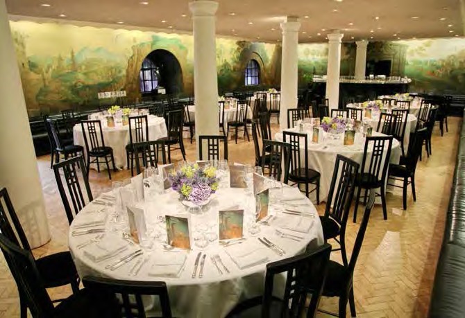 Rex Whistler Restaurant event space with elegant tables for corporate dinners and celebrations.