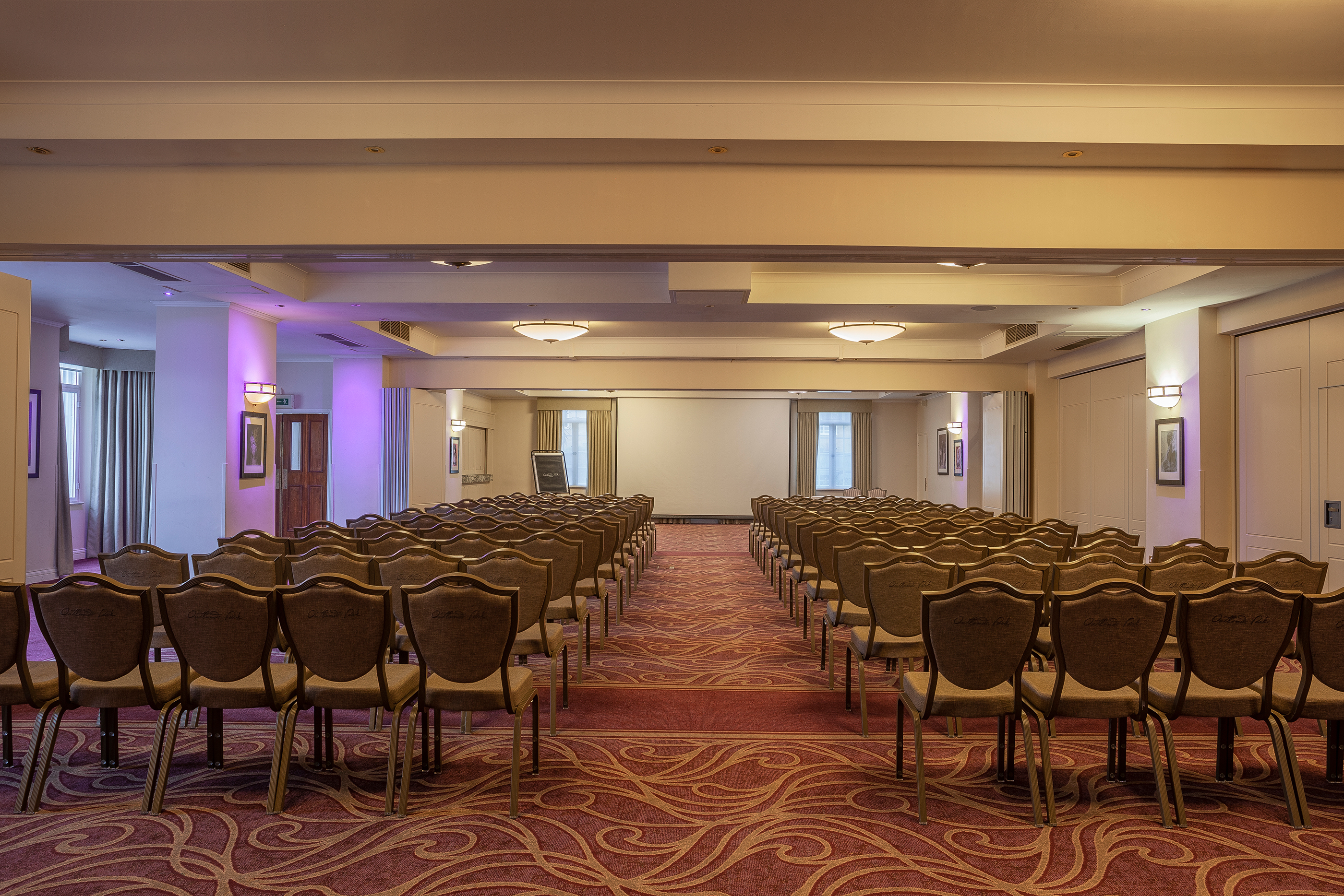York Suite at Oatlands Park Hotel, elegant chairs for conferences and workshops.