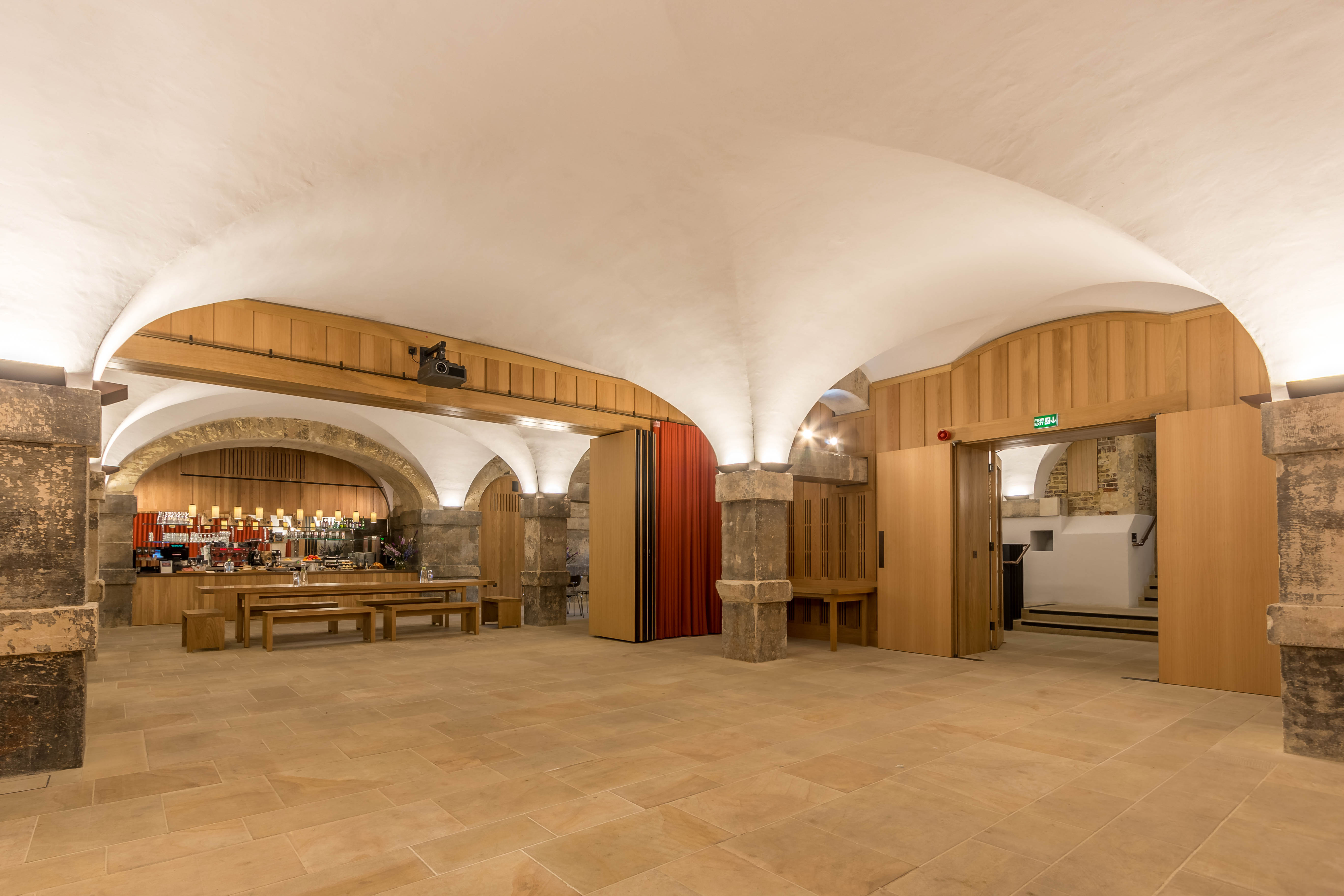 Elegant event space in The Crypt, Christ Church Spitalfields, ideal for gatherings and meetings.