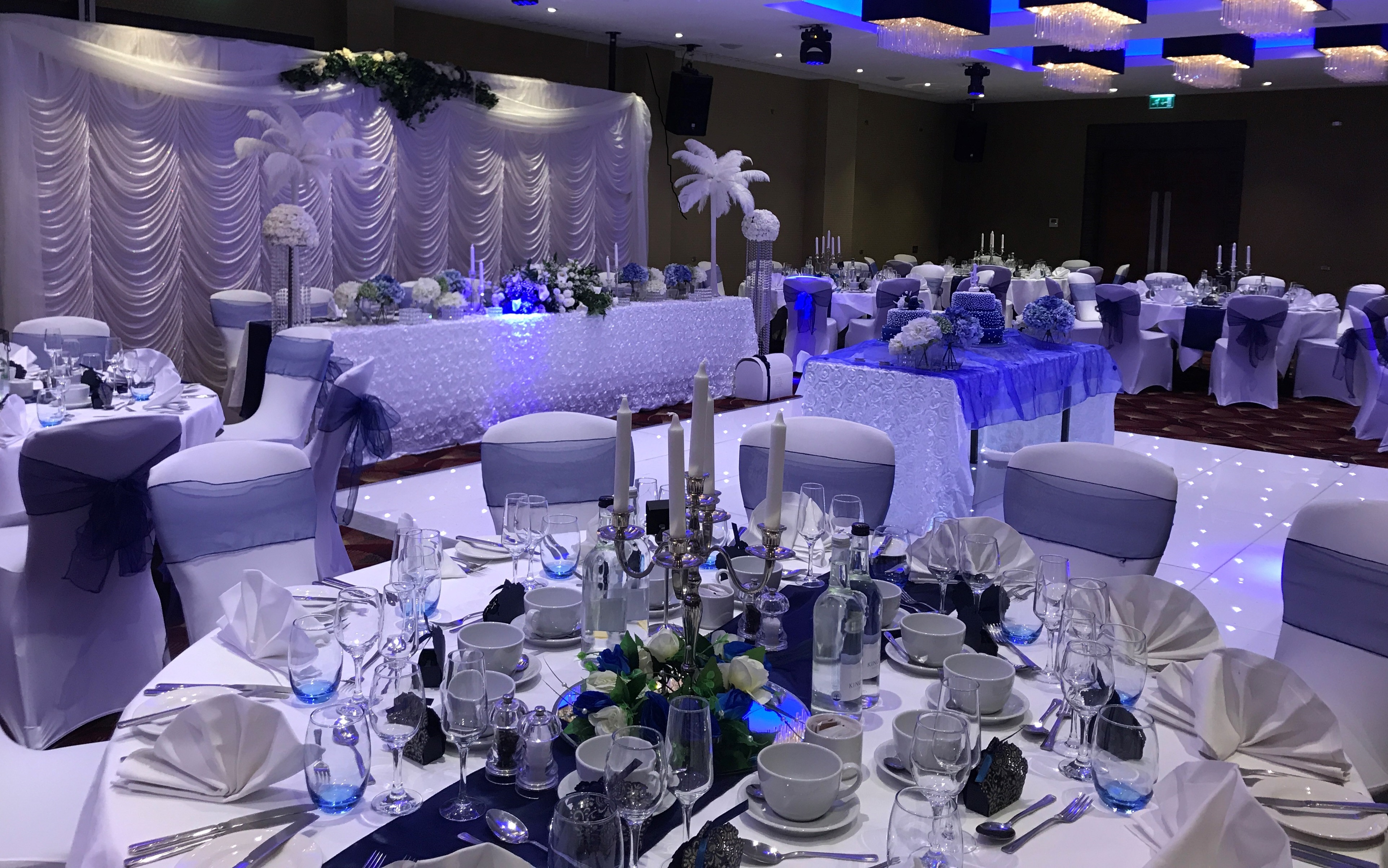 Balmoral Suite banquet hall with elegant decor, ideal for weddings and corporate events.