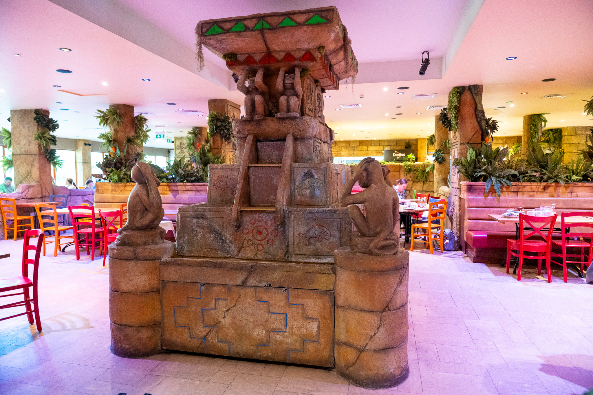 Temple Restaurant & Bar fountain in Chessington, ideal for themed events and gatherings.