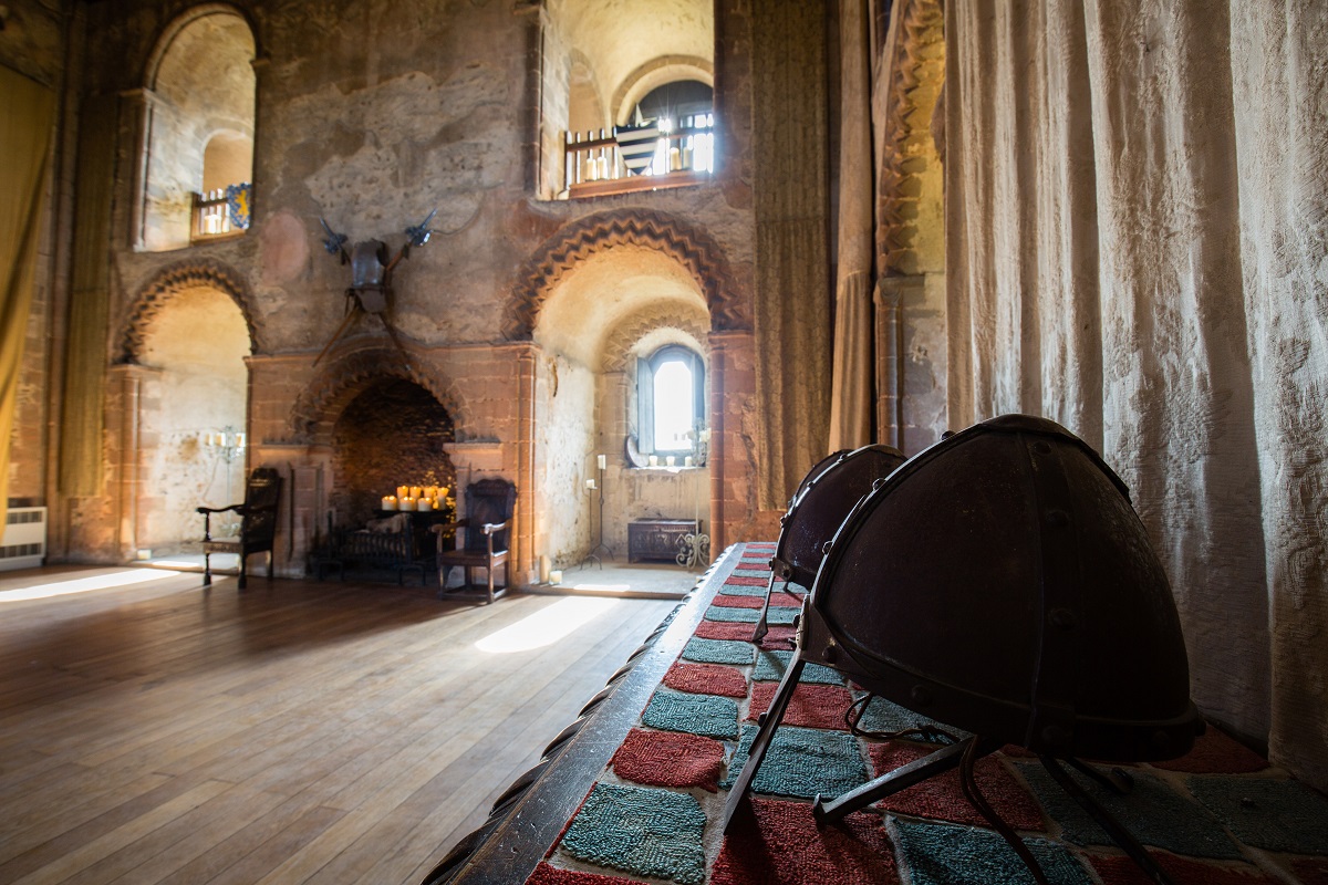 Banqueting Floor at Hedingham Castle, rustic venue for unique events and gatherings.