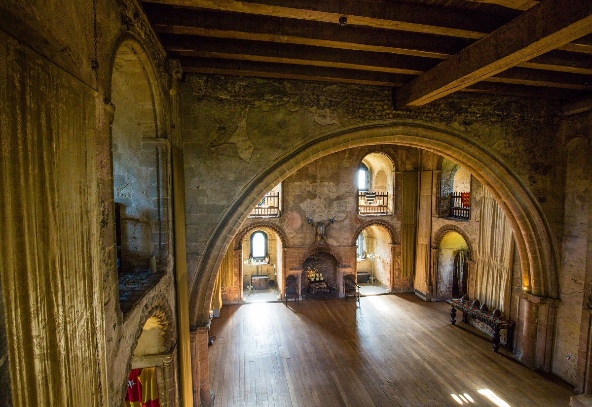 Banqueting Floor at Hedingham Castle, spacious venue for weddings and events.