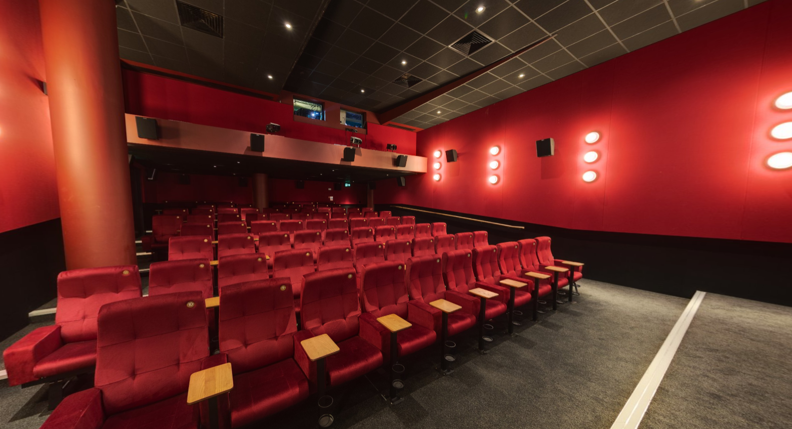 Curzon Soho Cinema Screen Three with plush red seating for screenings and presentations.