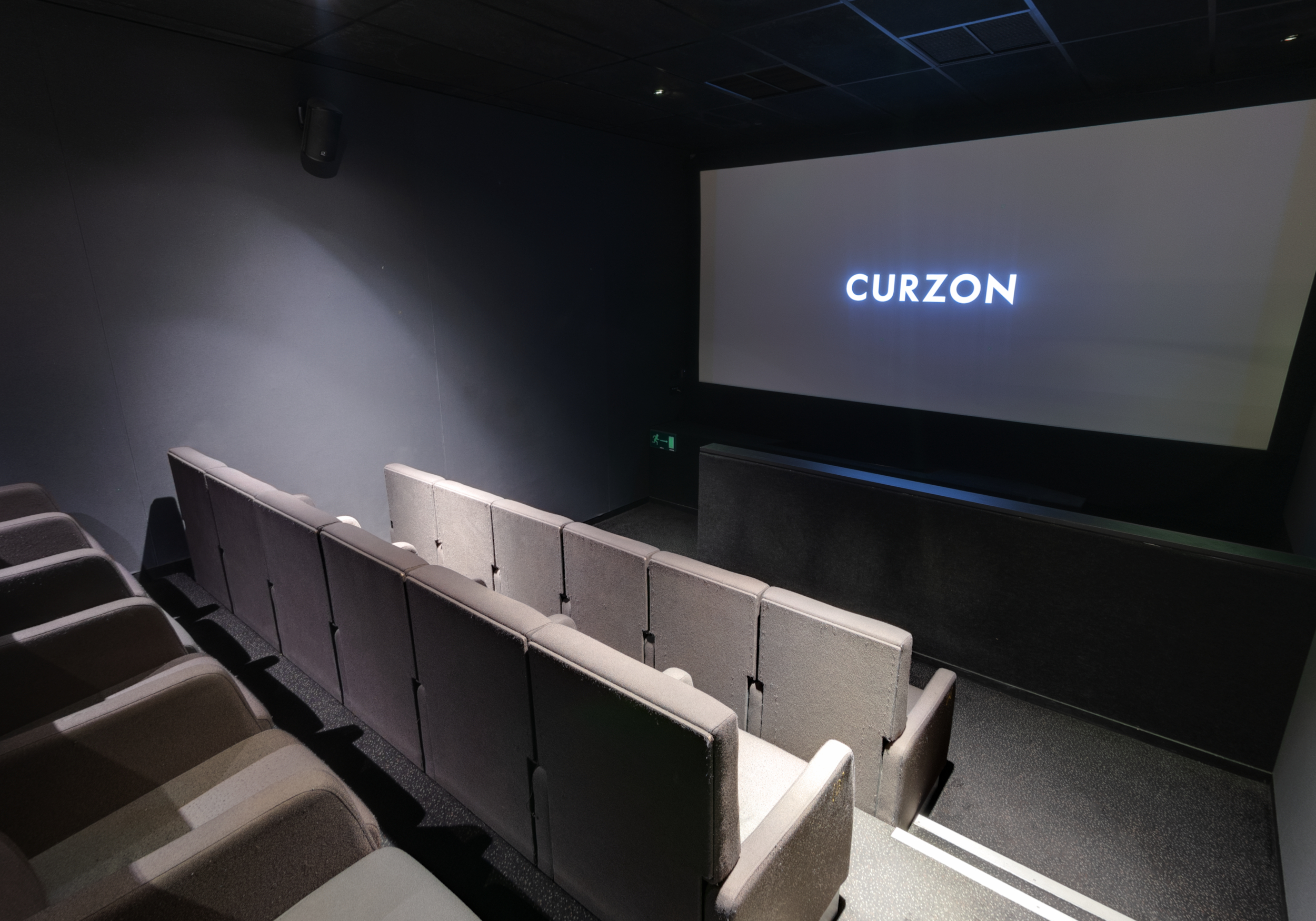 Modern screening room at Curzon Bloomsbury for private film screenings and corporate events.