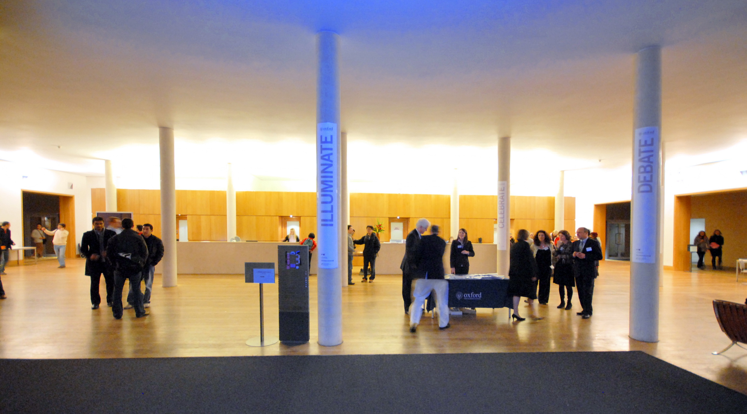 Entrance Hall at Saïd Business School, modern venue for conferences and corporate events.