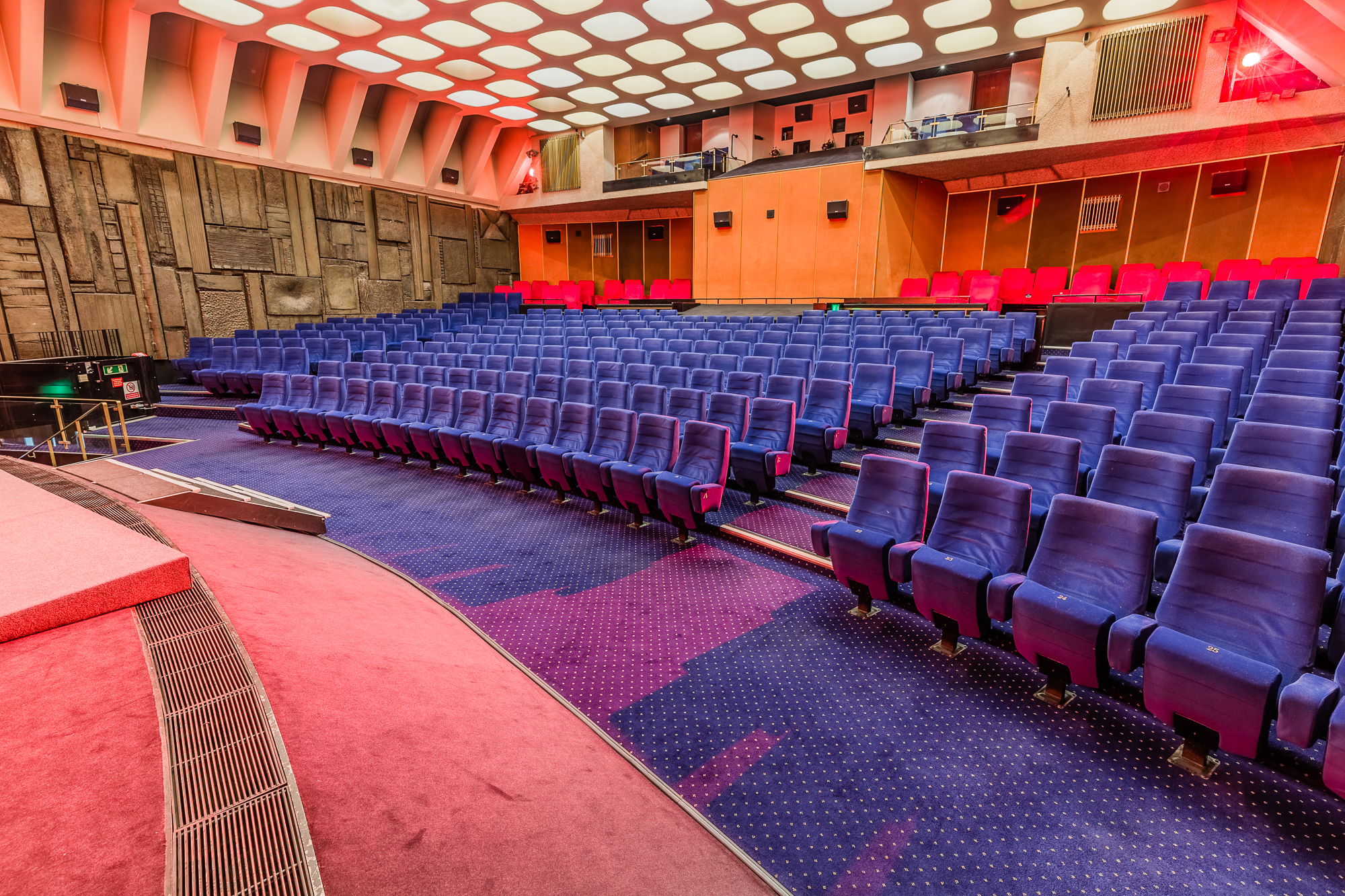 Curzon Mayfair Screen One auditorium with tiered seating for conferences and presentations.