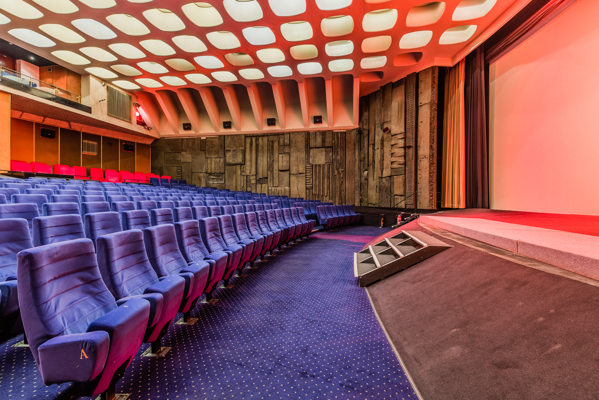 Curzon Mayfair Screen One auditorium with tiered seating for events and presentations.