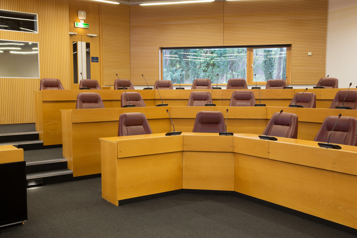 Clifford Barclay Lecture Theatre with tiered seating, ideal for conferences and workshops.
