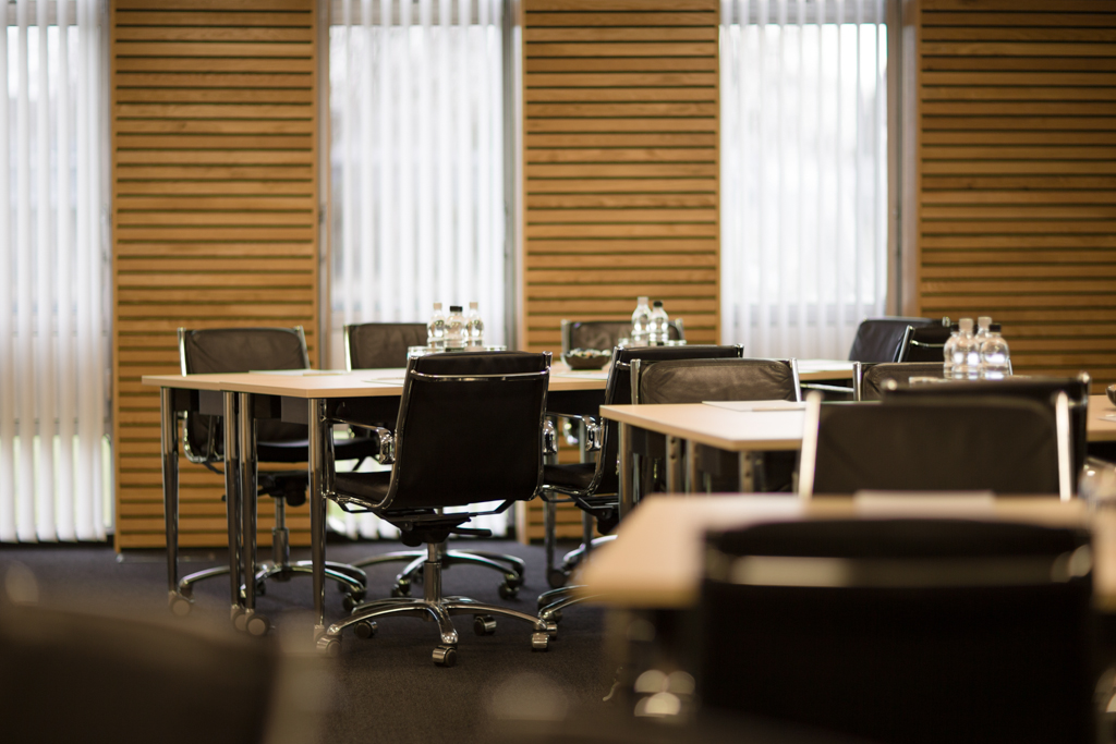 New Chester Room at Egrove Park, Oxford: modern meeting space for workshops and training.