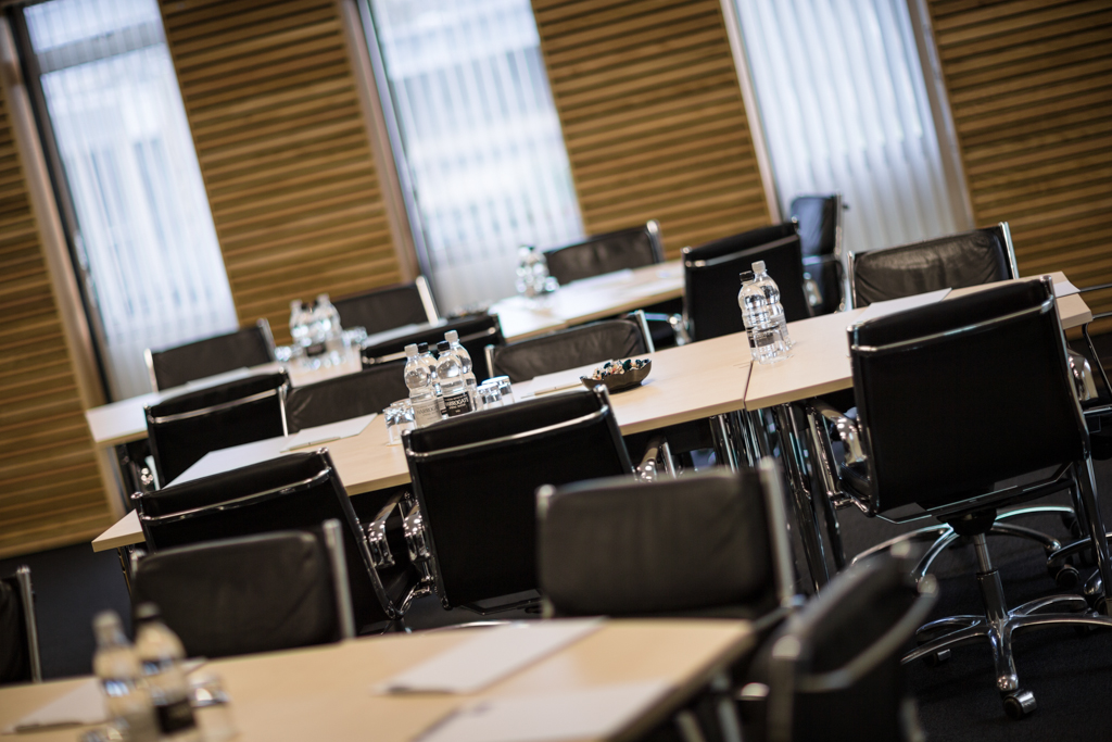 New Chester Room at Egrove Park, Oxford: modern meeting space for professional events.
