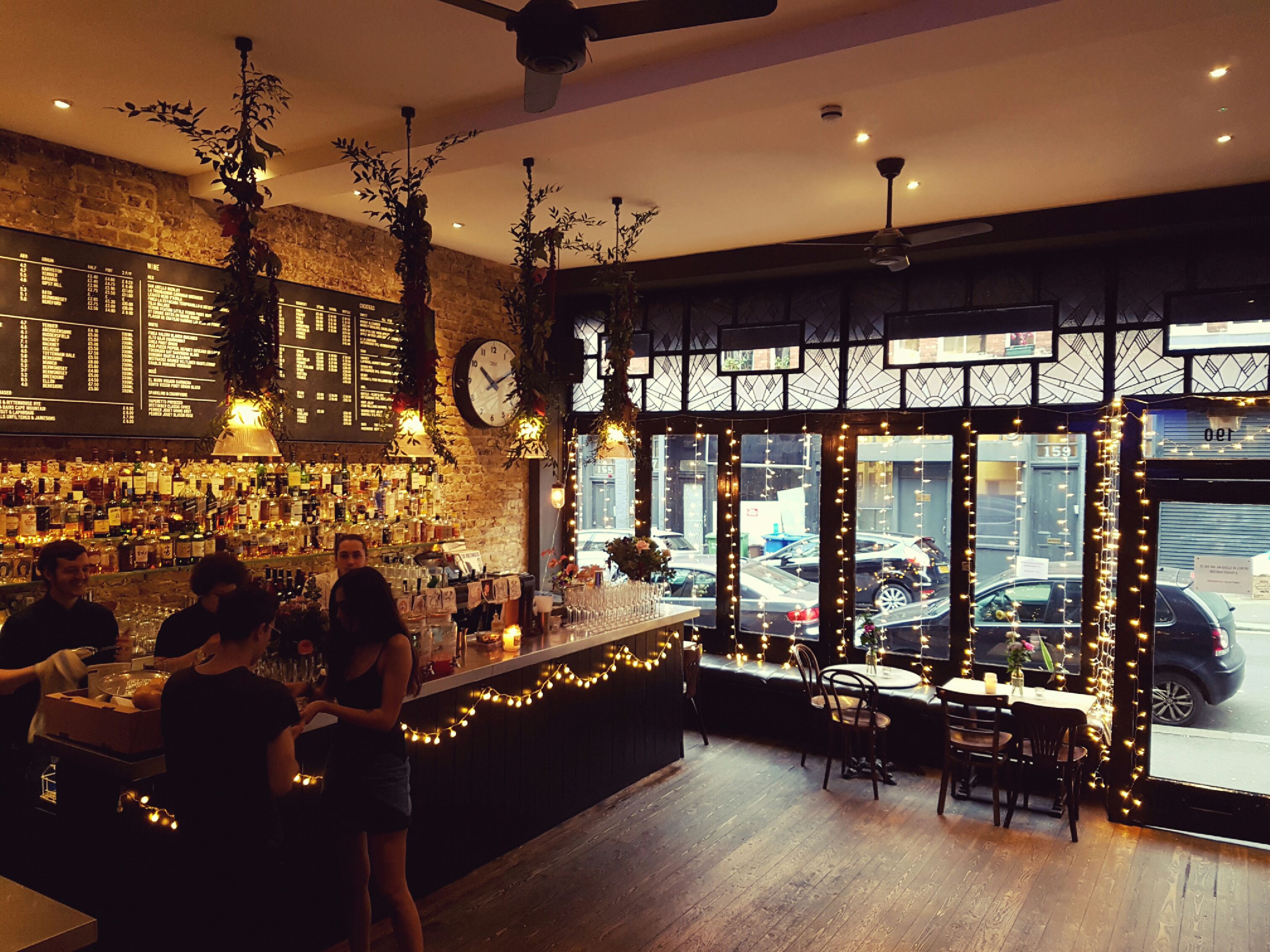 Stylish venue with rustic decor, ideal for intimate gatherings and networking events.