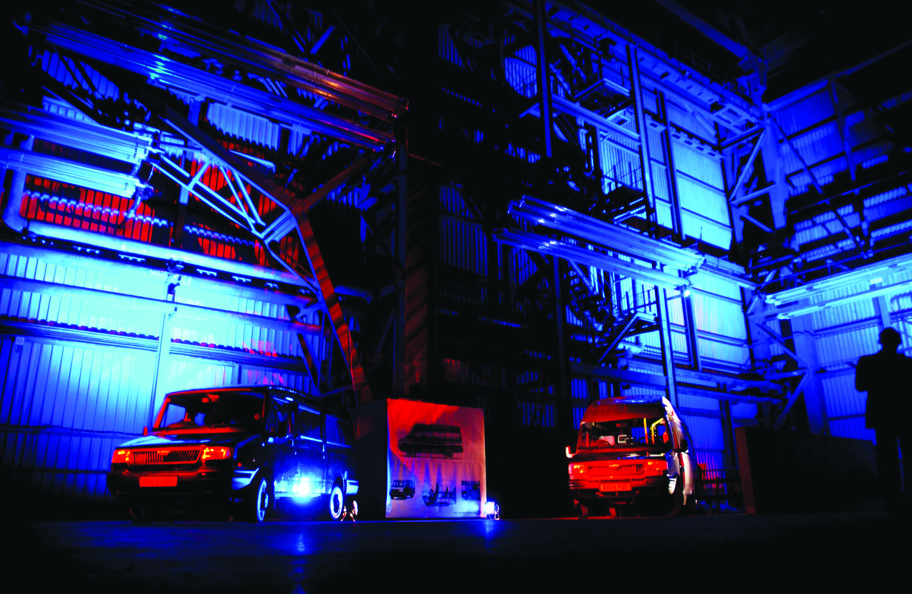 The Face of Steel venue with dramatic lighting for immersive events in MAGNA.