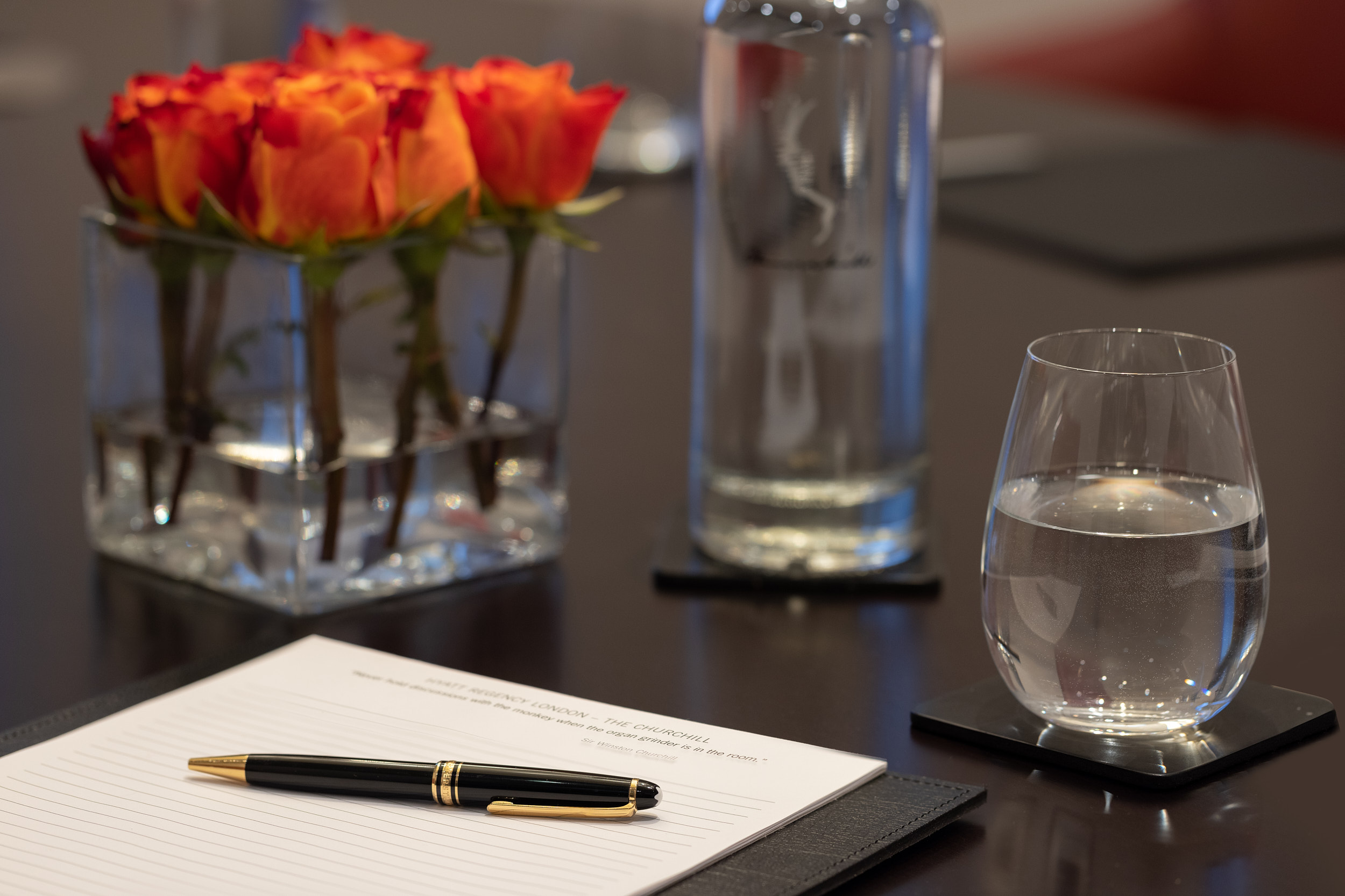 Boardroom 1 at Hyatt Regency London with elegant setup for professional meetings.