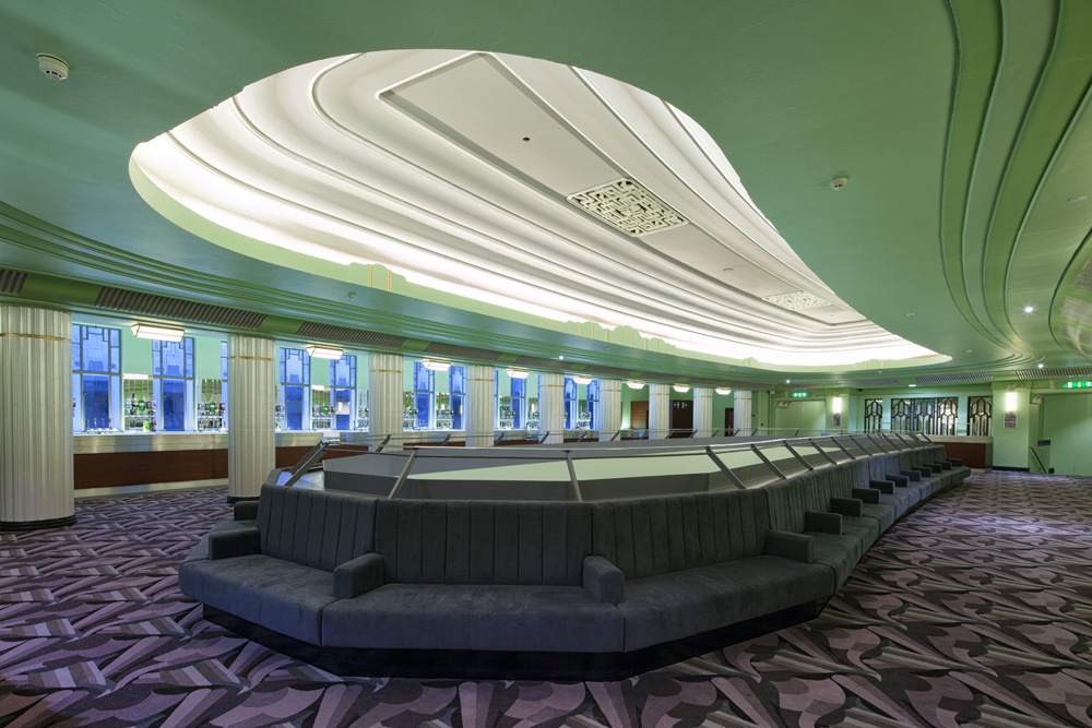 Whole Venue at Eventim Apollo, Hammersmith - modern meeting space with unique ceiling feature.