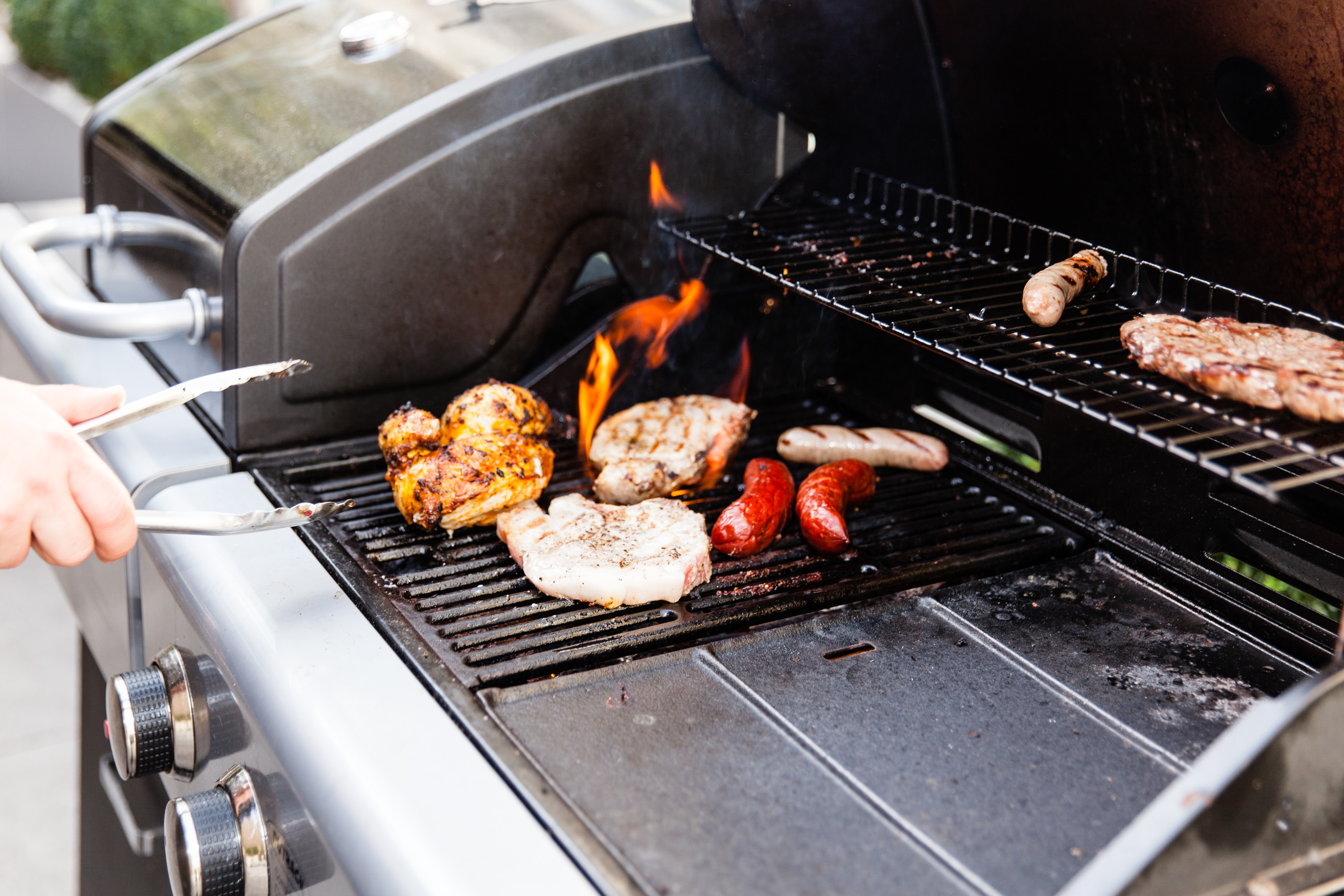 Outdoor grilling scene in The Rockwell for casual networking and team-building events.