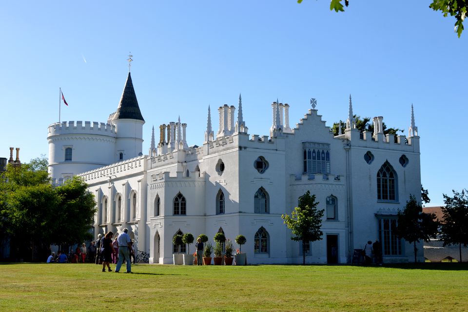Stunning white castle at Strawberry Hill House, ideal for weddings and corporate events.