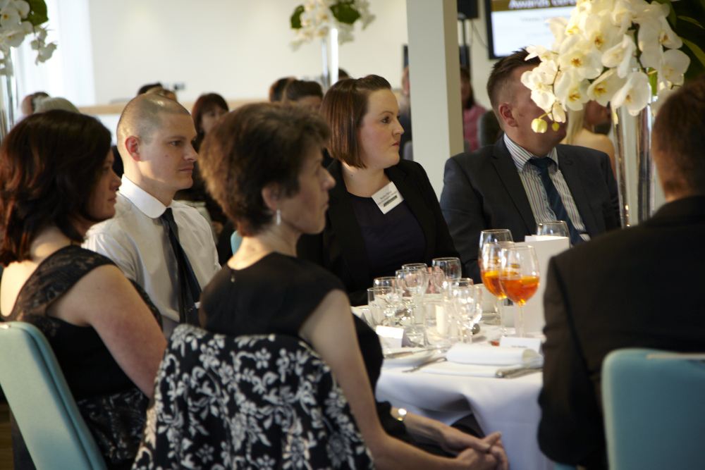 Thames View Suite event setup with elegant tables, ideal for networking and presentations.