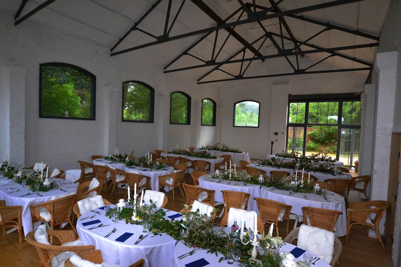 Elegant event space at The Power House, Osea Island, perfect for weddings and gatherings.