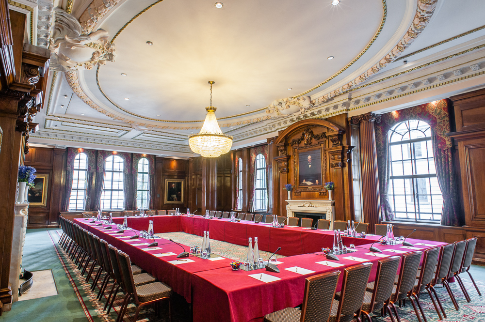 Smeaton Room: elegant meeting space with long table, ideal for corporate events.