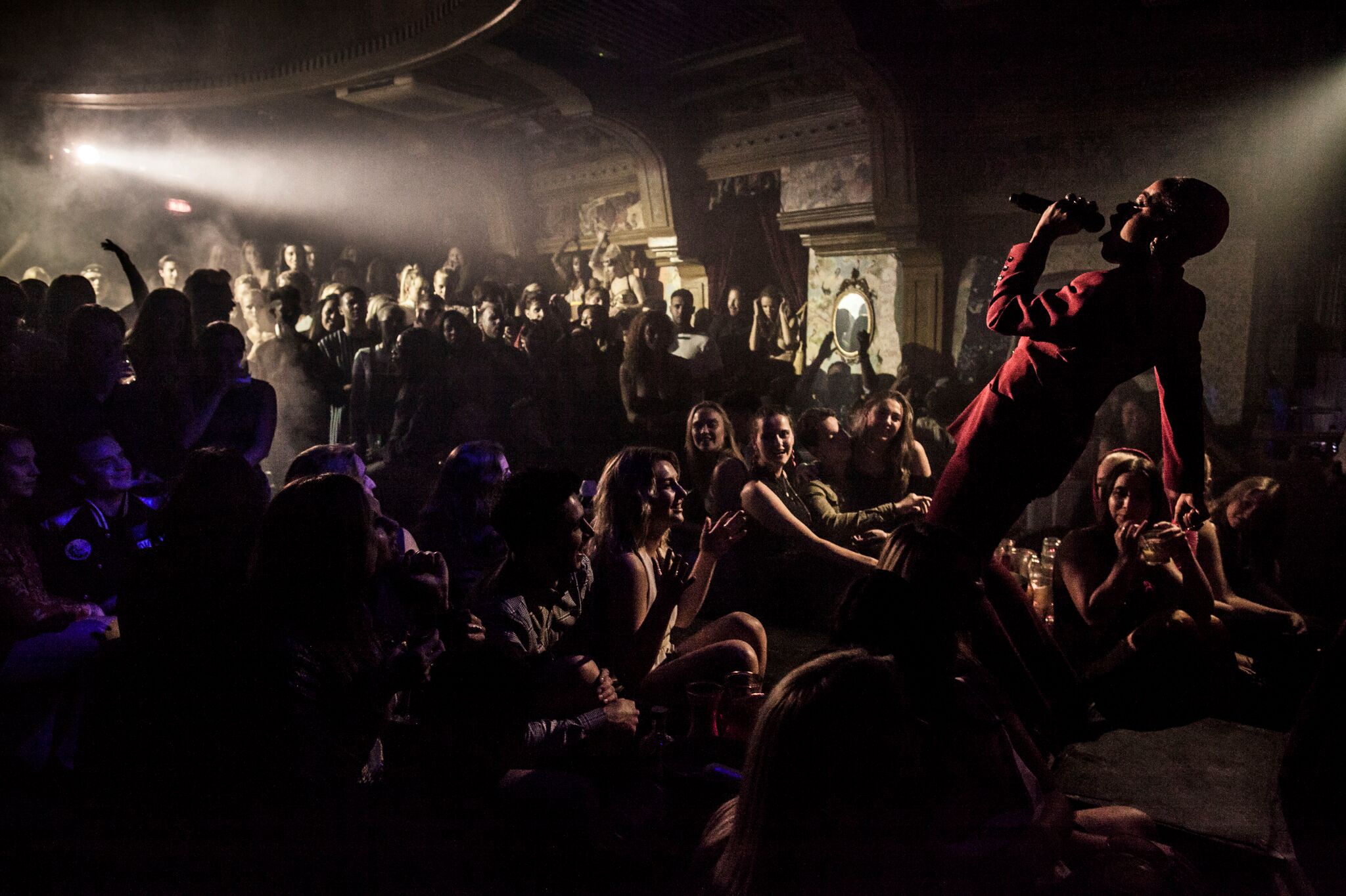 Vibrant live performance at Theatre in The Box Soho, engaging audience experience.