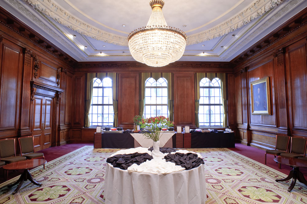 Council Room at One Great George Street, elegant wood paneling, corporate events venue.