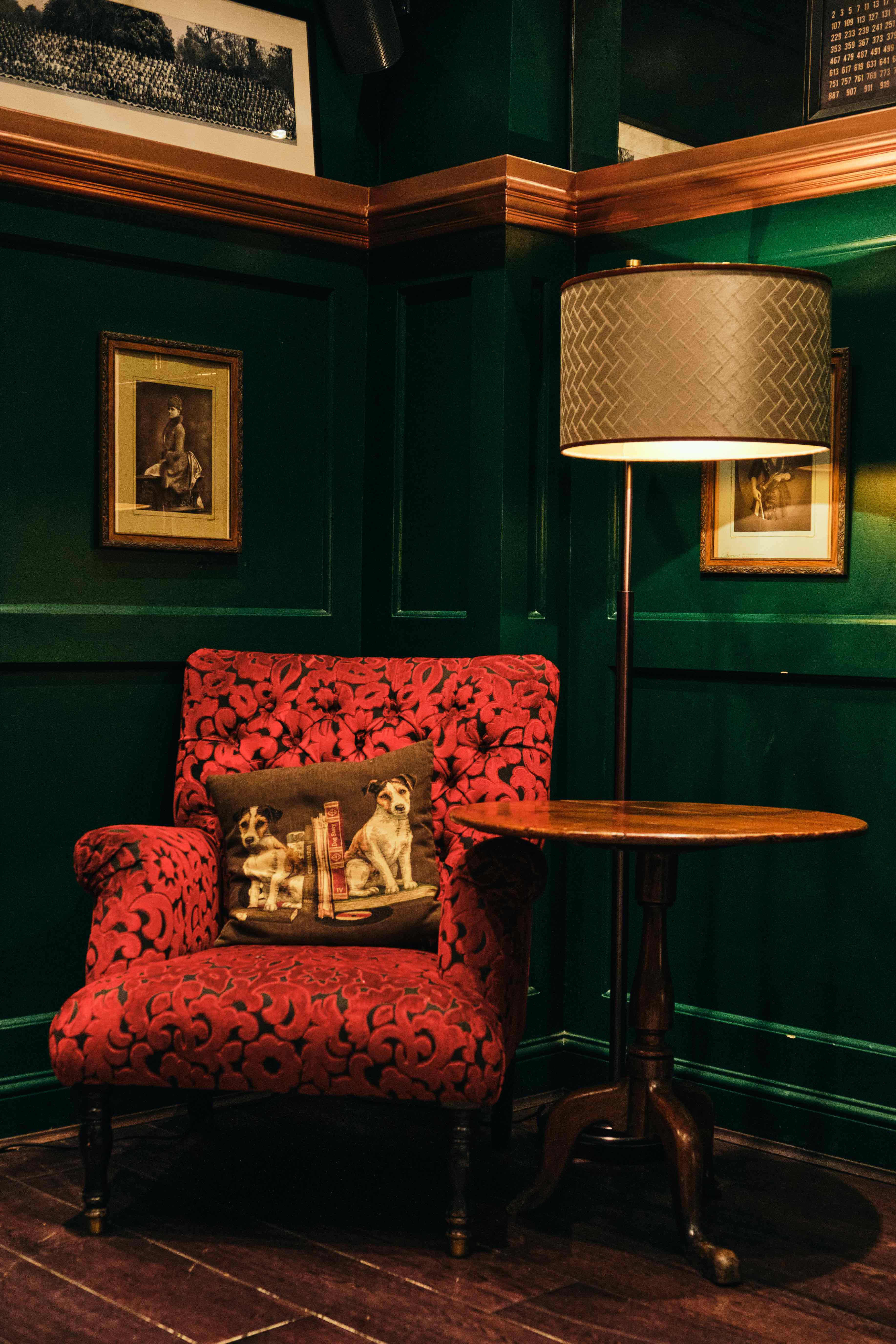 L'Escargot Library networking lounge, cozy breakout area