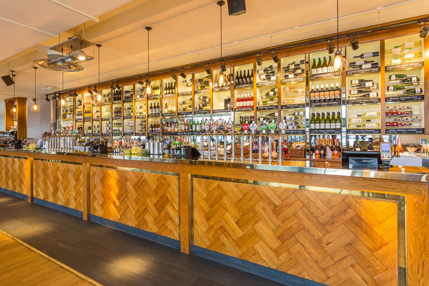 Stylish bar at All Bar One Butlers Wharf, ideal for networking and cocktail receptions.