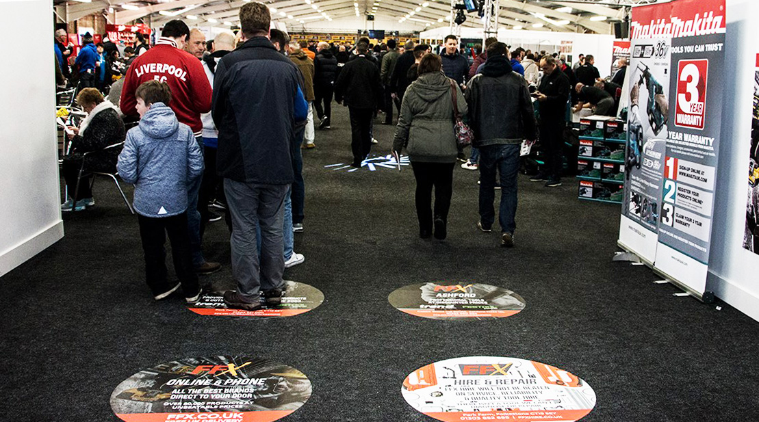 John Hendry Pavilion bustling event space with attendees, ideal for networking and exhibitions.