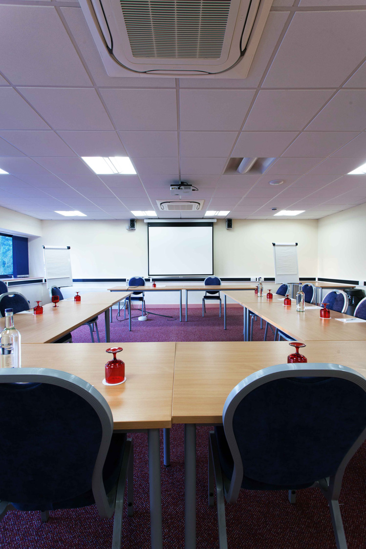 Chilham and Bredhurst Rooms, Kent Event Centre, U-shaped meeting setup for collaboration.