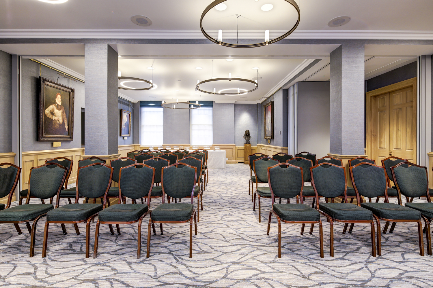 Bingham Room at Gray's Inn: elegant theater-style seating for corporate events.