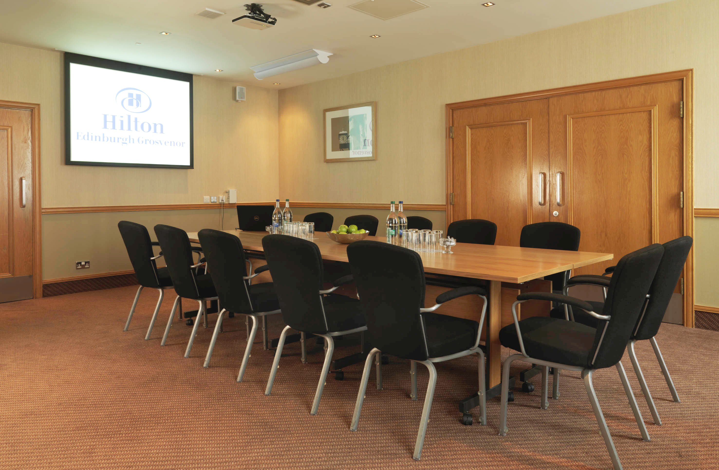 Maitland Suite meeting room at Edinburgh Grosvenor Hotel, ideal for corporate events.
