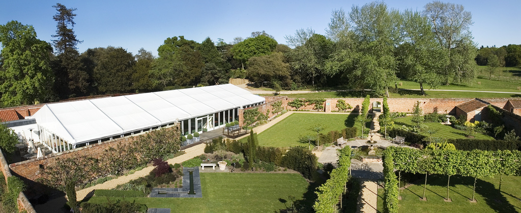 Braxted Park outdoor venue with spacious tent, ideal for events and gatherings.