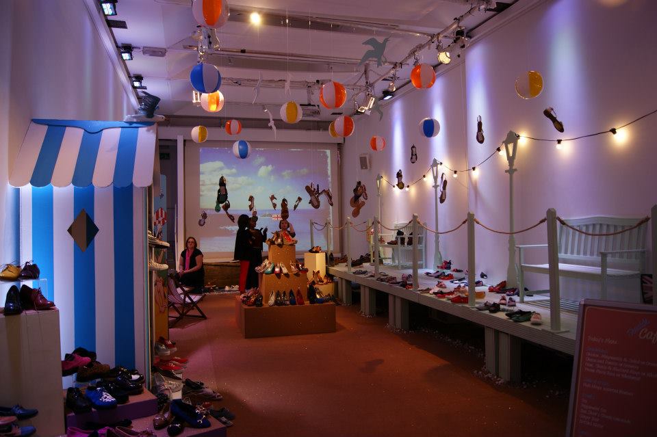 Vibrant beach-themed event space with colorful decor for immersive experiences.