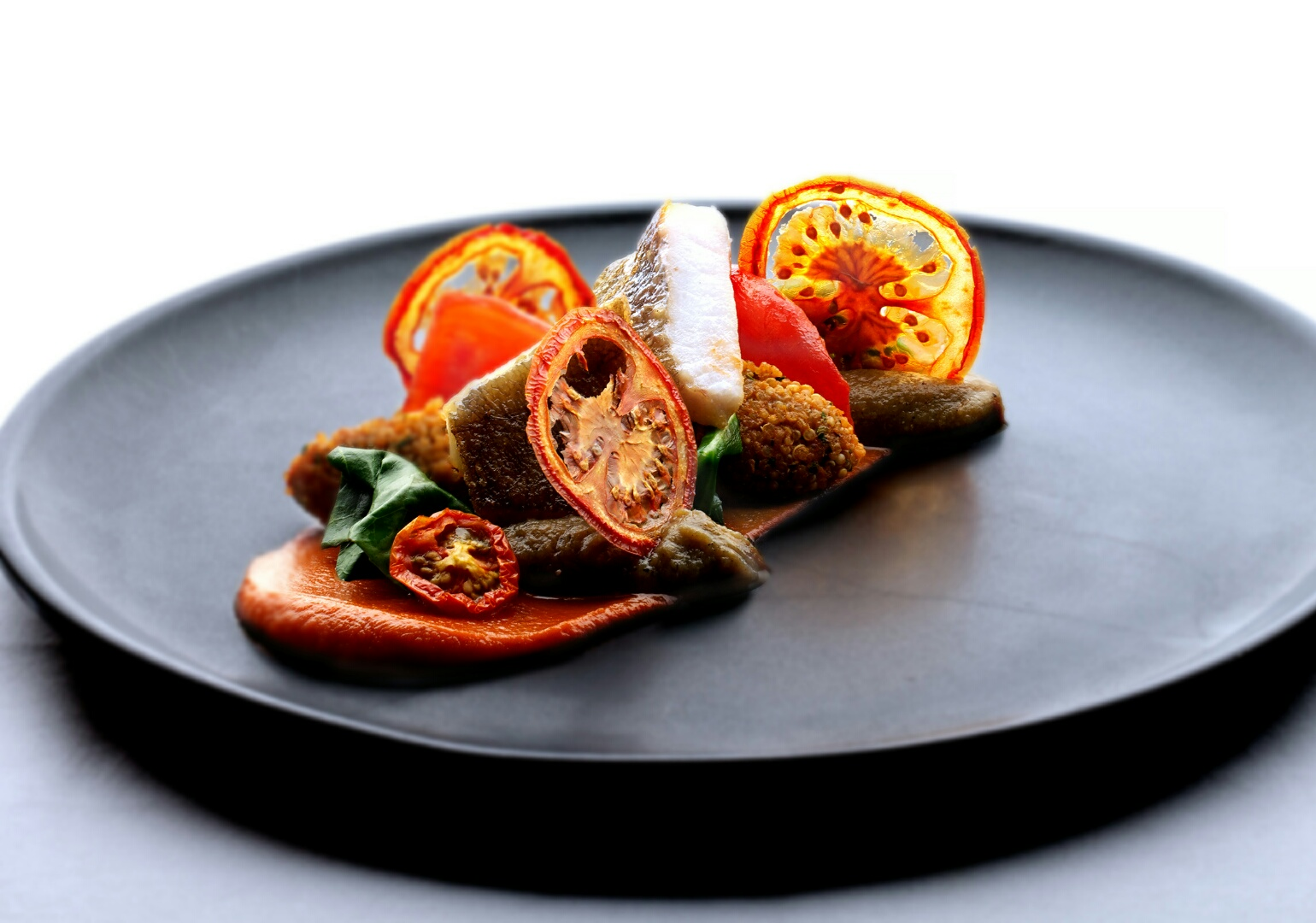 Elegant dish presentation at Manor House, Tracy Park for upscale events and meetings.