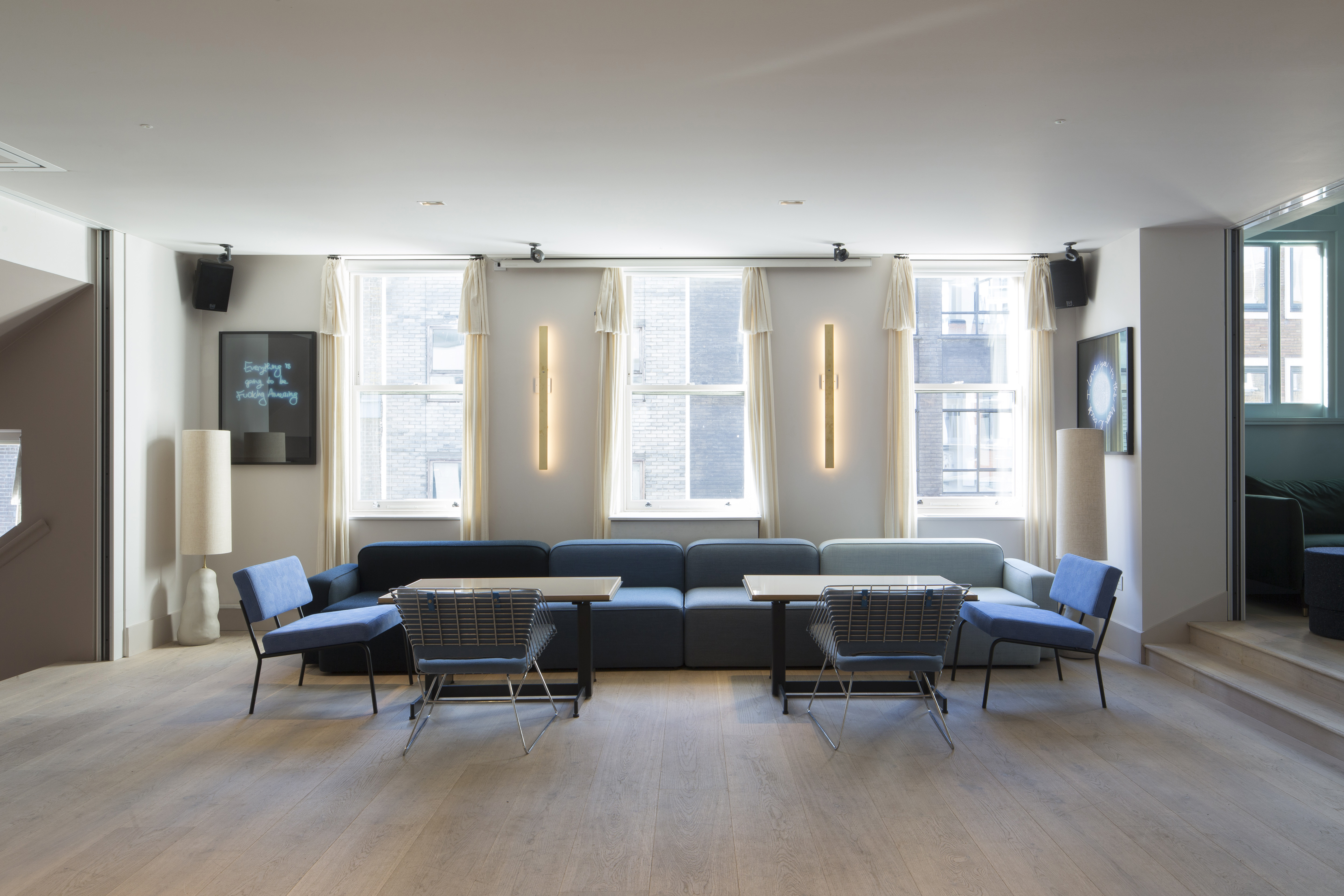 Gennaro Room at The Groucho Club: modern meeting space with natural light, perfect for networking.