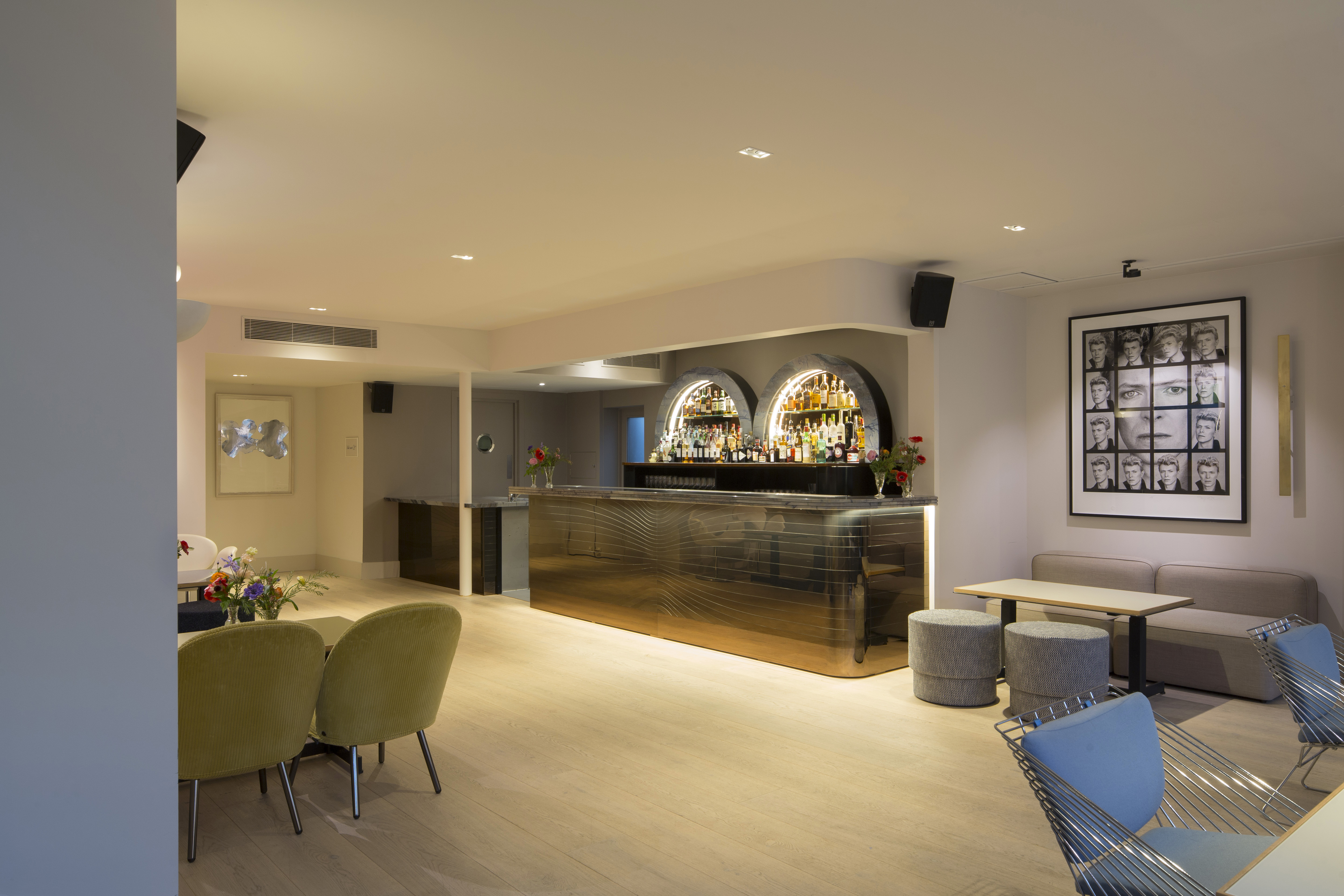 Gennaro Room at The Groucho Club: modern event space with stylish bar, ideal for networking.