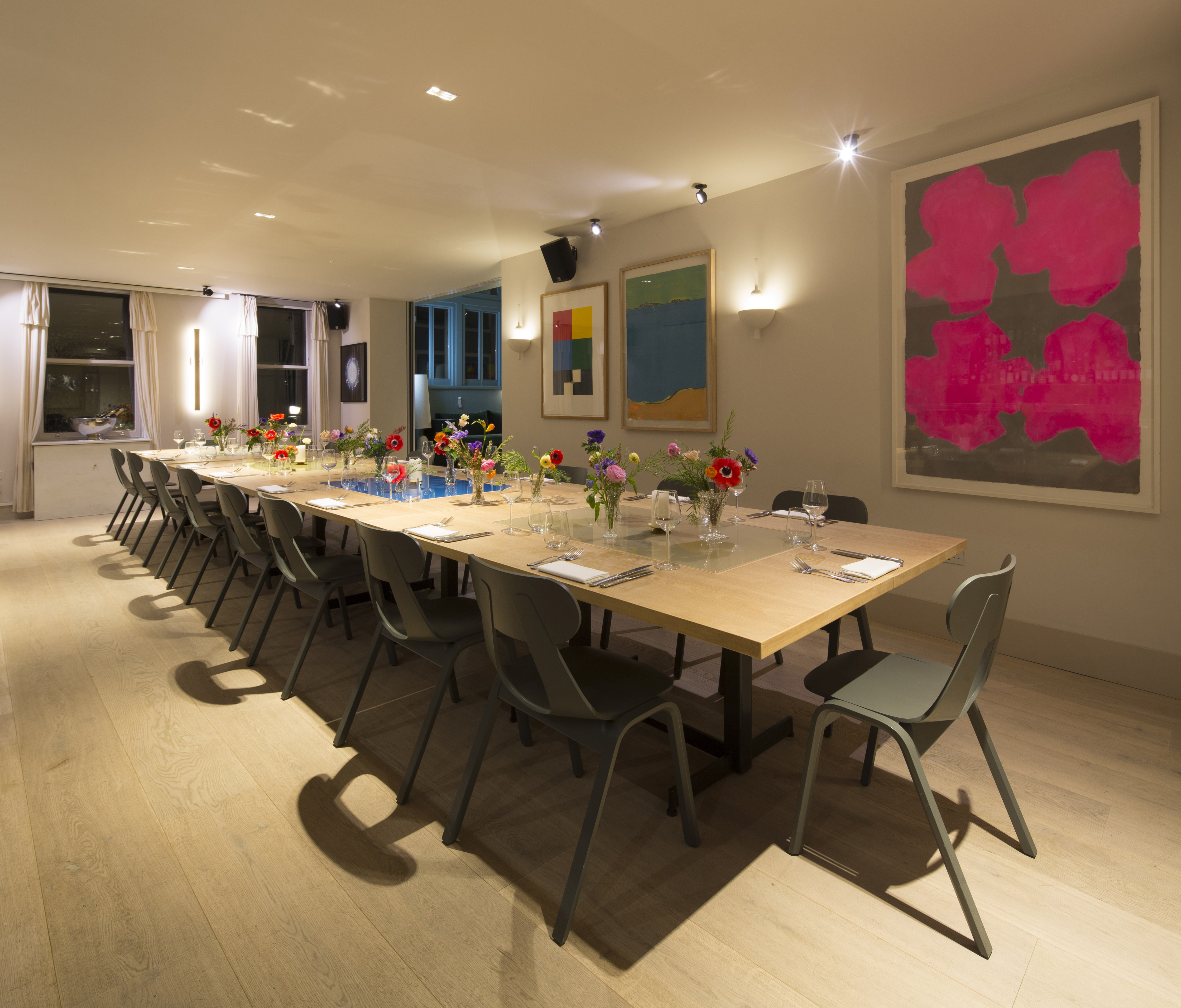 Gennaro Room at The Groucho Club: modern meeting space for corporate and social events.