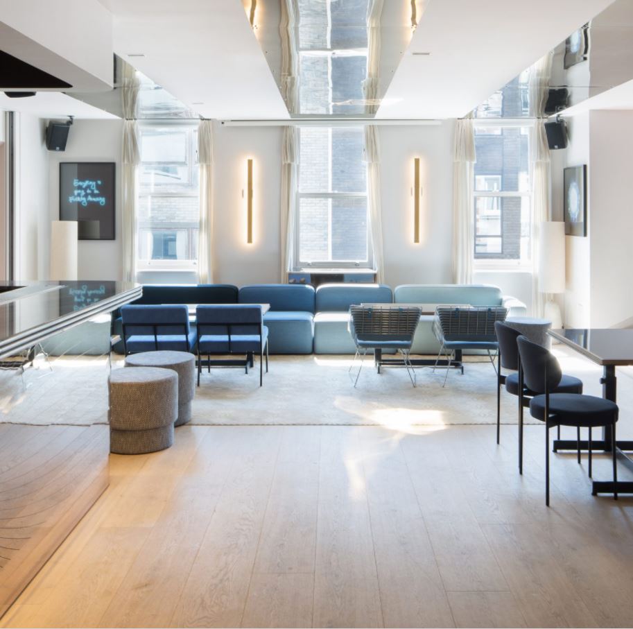 Gennaro Room at The Groucho Club: modern event space with natural light for meetings and workshops.